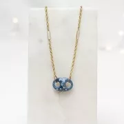 12x1.45mm 304 Stainless Steel Open Round Twisted jump Rings - Gold Tone x10