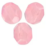 Fire Polished faceted round beads 5mm Rose Opal x50