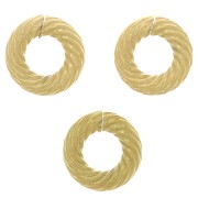 8x2mm 304 stainless steel round striated open jump rings - Gold Tone x10|raw }}