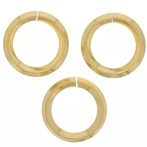 12x1.8mm Stainless steel 304 Round open jump rings - Gold Tone x10