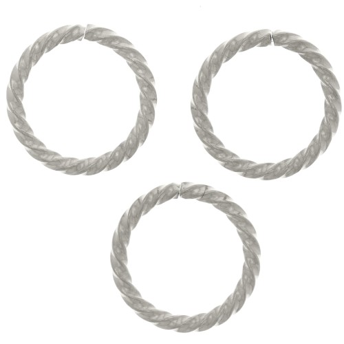12x1.40mm Stainless steel 304 Open round twisted jump rings x10