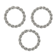 8x1.10mm Stainless steel 304 Open round twisted jump rings x10|raw }}