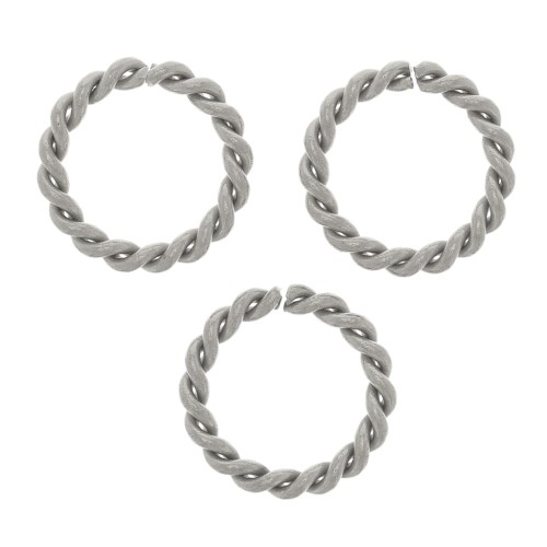 8x1.10mm Stainless steel 304 Open round twisted jump rings x10