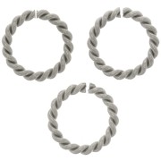 10x1.45mm Stainless steel 304 Open round twisted jump rings x10|raw }}