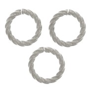 8x1.20mm Stainless steel 304 Open round twisted jump rings x10|raw }}