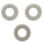 8x2mm Stainless steel 304 Open round striated jump rings x10|raw }}