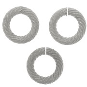 12x2mm Stainless steel 304 Open round striated jump rings x10|raw }}