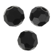 3mm Preciosa Crystal Faceted Beads - Jet x20