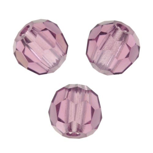 3mm Preciosa Crystal Round Faceted beads - Amethyst x20