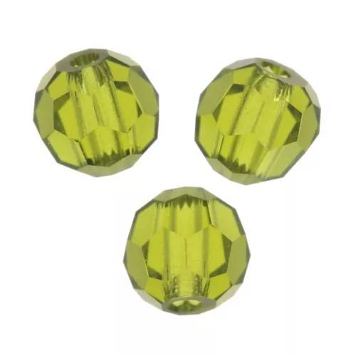 3mm Preciosa Crystal Faceted Beads - Olivine x20