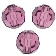 5mm Preciosa Crystal Round Faceted beads - Amethyst x15|raw }}