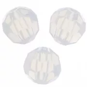 5mm Preciosa Crystal Round Faceted beads - White Opal x15