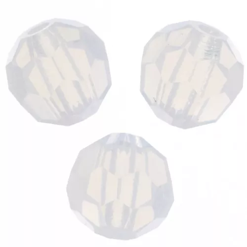 5mm Preciosa Crystal Round Faceted beads - White Opal x15