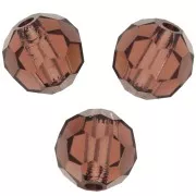 5mm Preciosa Crystal Round Faceted beads - Light Burgundy x15