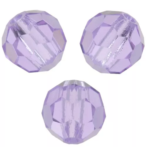 5mm Preciosa Crystal Faceted Beads - Violet x15
