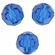 5mm Preciosa Crystal Faceted Beads - Capri Blue x15