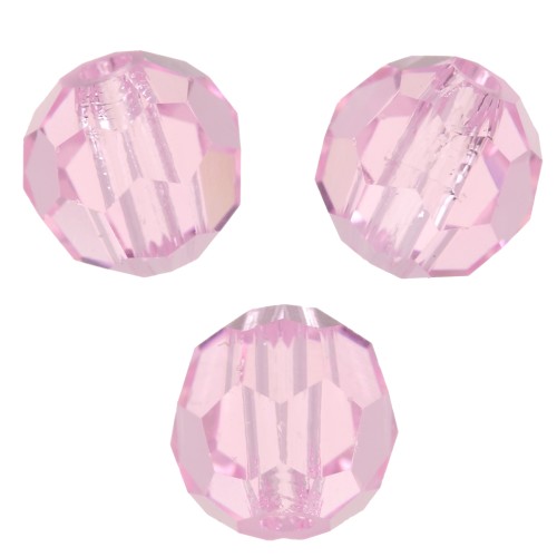 5mm Preciosa Crystal Faceted Beads - Pink Sapphire x15