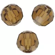 4mm Preciosa Crystal Faceted Beads - Smoked Topaz x20