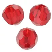 4mm Preciosa Crystal Faceted Beads - Light Siam x20