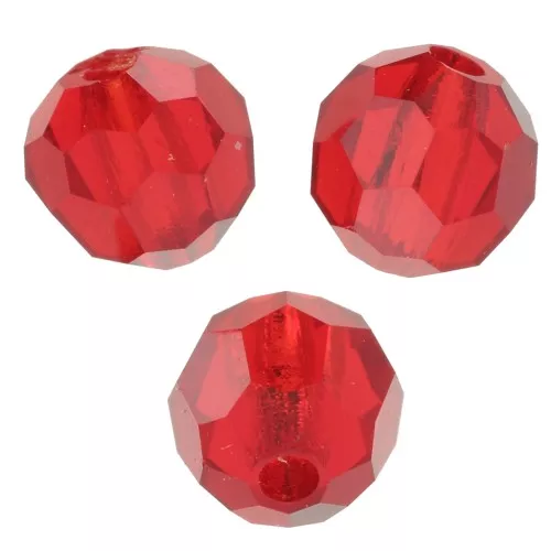 4mm Preciosa Crystal Faceted Beads - Light Siam x20