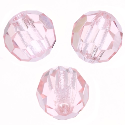 4mm Preciosa Crystal Faceted Beads - Light Rose x20
