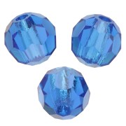 4mm Preciosa Crystal Round Faceted beads - Capri Blue x20|raw }}
