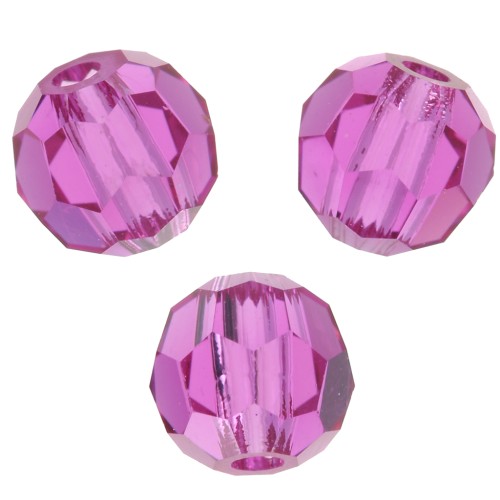 4mm Preciosa Crystal Faceted Beads - Fuchsia x20
