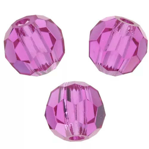 4mm Preciosa Crystal Faceted Beads - Fuchsia x20