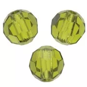 4mm Preciosa Crystal Faceted Beads - Olivine x20