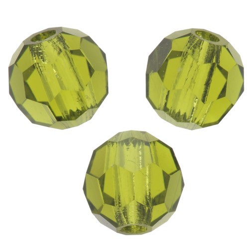 4mm Preciosa Crystal Faceted Beads - Olivine x20
