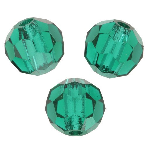 4mm Preciosa Crystal Faceted Beads - Emerald x20