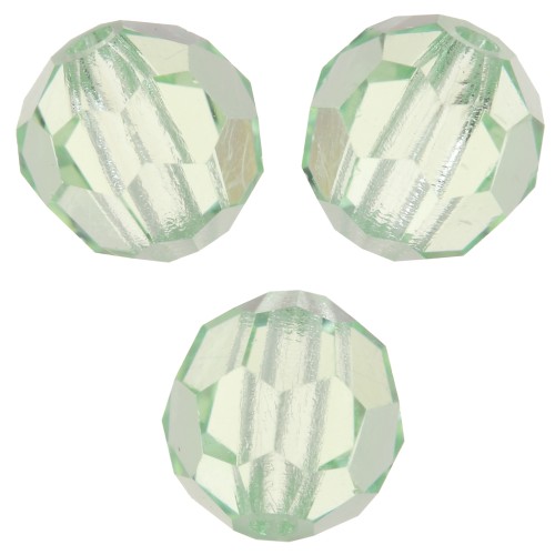 6mm Preciosa Crystal Rounds - Chrysolite x6