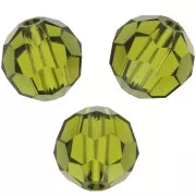 6mm Preciosa Crystal Rounds - Olivine x6
