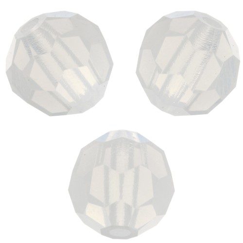6mm Preciosa Crystal Rounds - White Opal x6