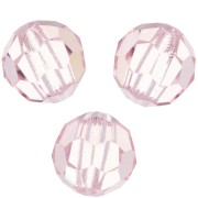 6mm Preciosa Crystal Rounds - Light Pink x6