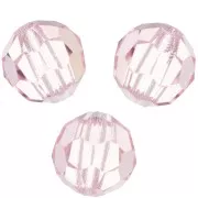 6mm Preciosa Crystal Rounds - Light Pink x6