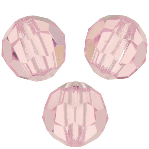 6mm Preciosa Crystal Rounds - Pink Sapphire x6