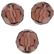 6mm Preciosa Crystal Rounds - Light Burgundy x6