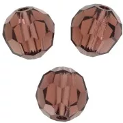 6mm Preciosa Crystal Rounds - Light Burgundy x6