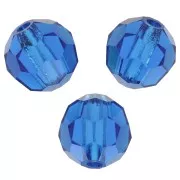 6mm Preciosa Crystal Rounds - Capri Blue x6