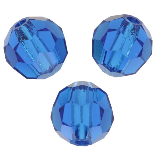 6mm Preciosa Crystal Rounds - Capri Blue x6