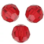 6mm Preciosa Crystal Rounds - Light Siam x6