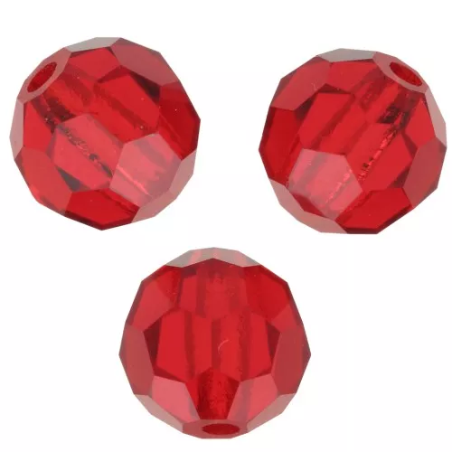 6mm Preciosa Crystal Rounds - Light Siam x6