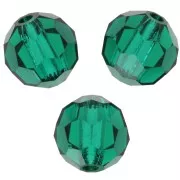 6mm Preciosa Crystal Rounds - Emerald x6