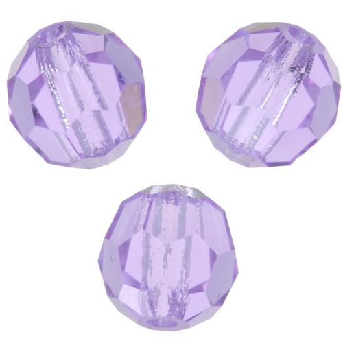 6mm Preciosa Crystal Rounds - Purple x6