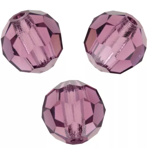 6mm Preciosa Crystal Rounds - Amethyst x6