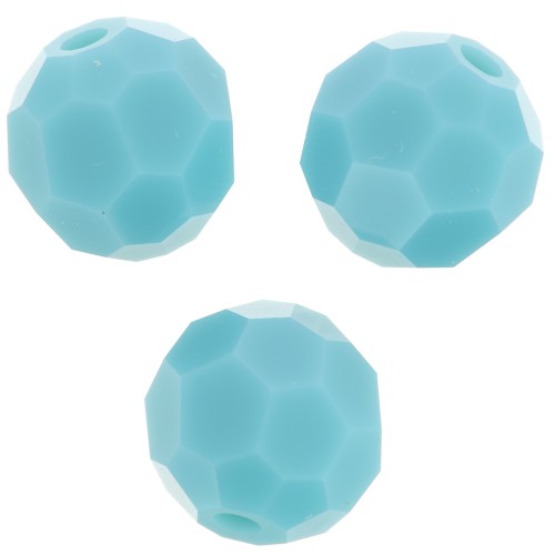 6mm Preciosa Crystal Rounds - Turquoise x6