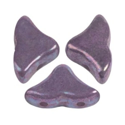 6x10mm Glass beads Hélios® by Puca® - Opaque White Nebula x10g