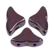 6x10mm Glass beads Hélios® by Puca® - Jet Nebula x10g