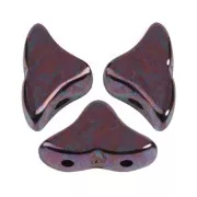 6x10mm Glass beads Hélios® by Puca® - Jet Nebula x10g